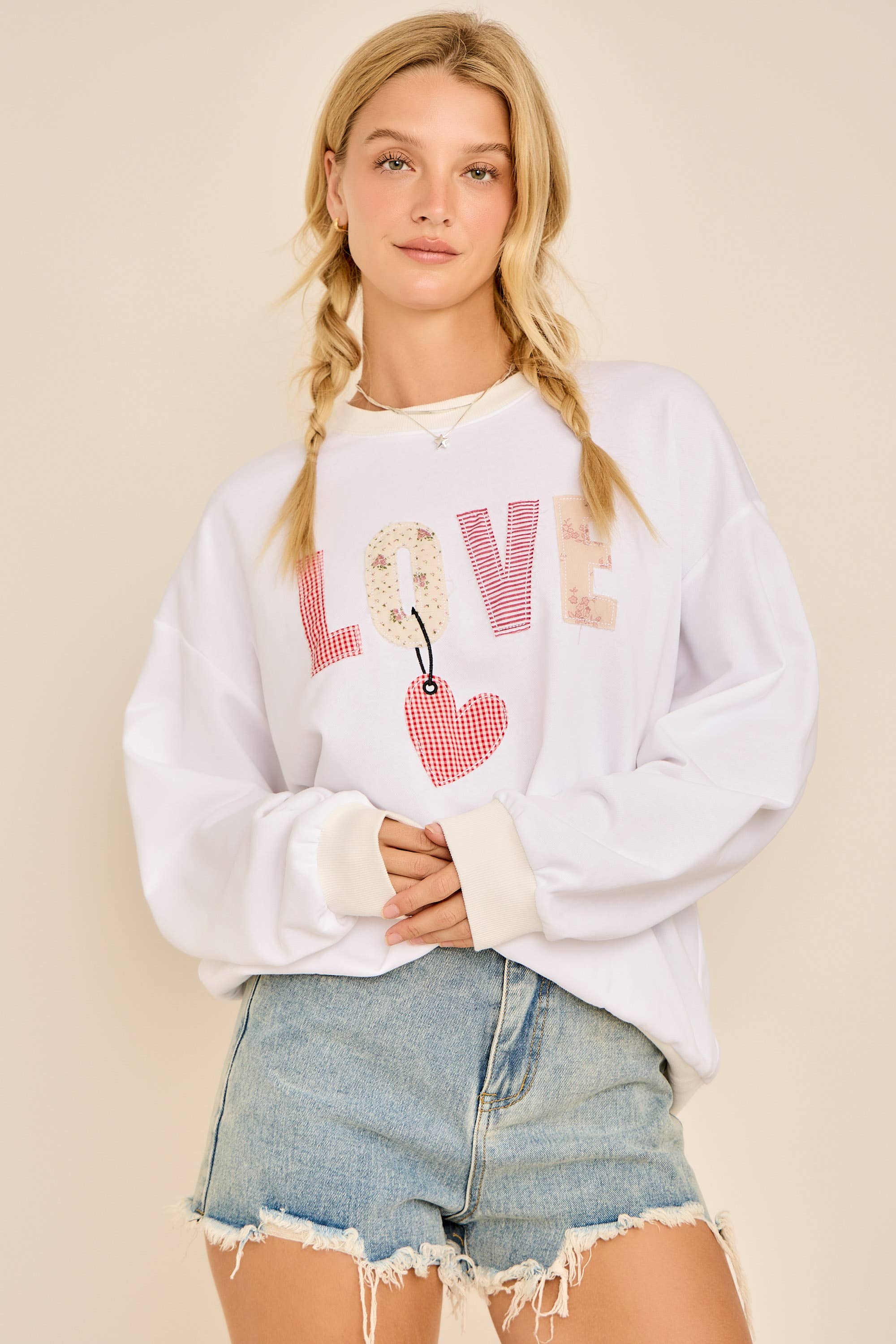 Love Patch Heart Sweatshirt