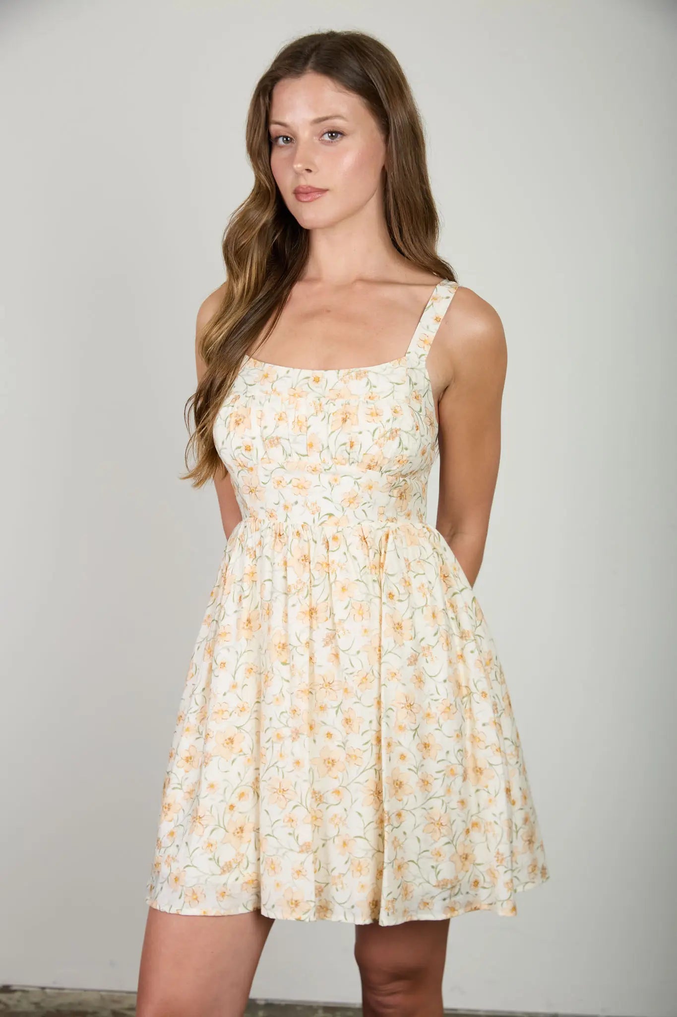 Yellow Floral Sun Dress