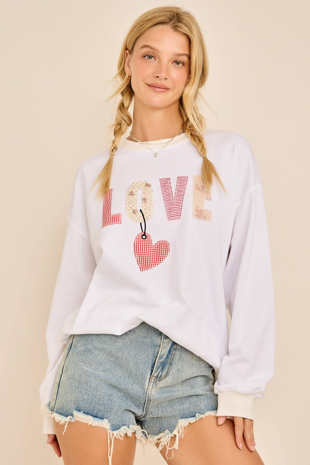 Love Patch Heart Sweatshirt