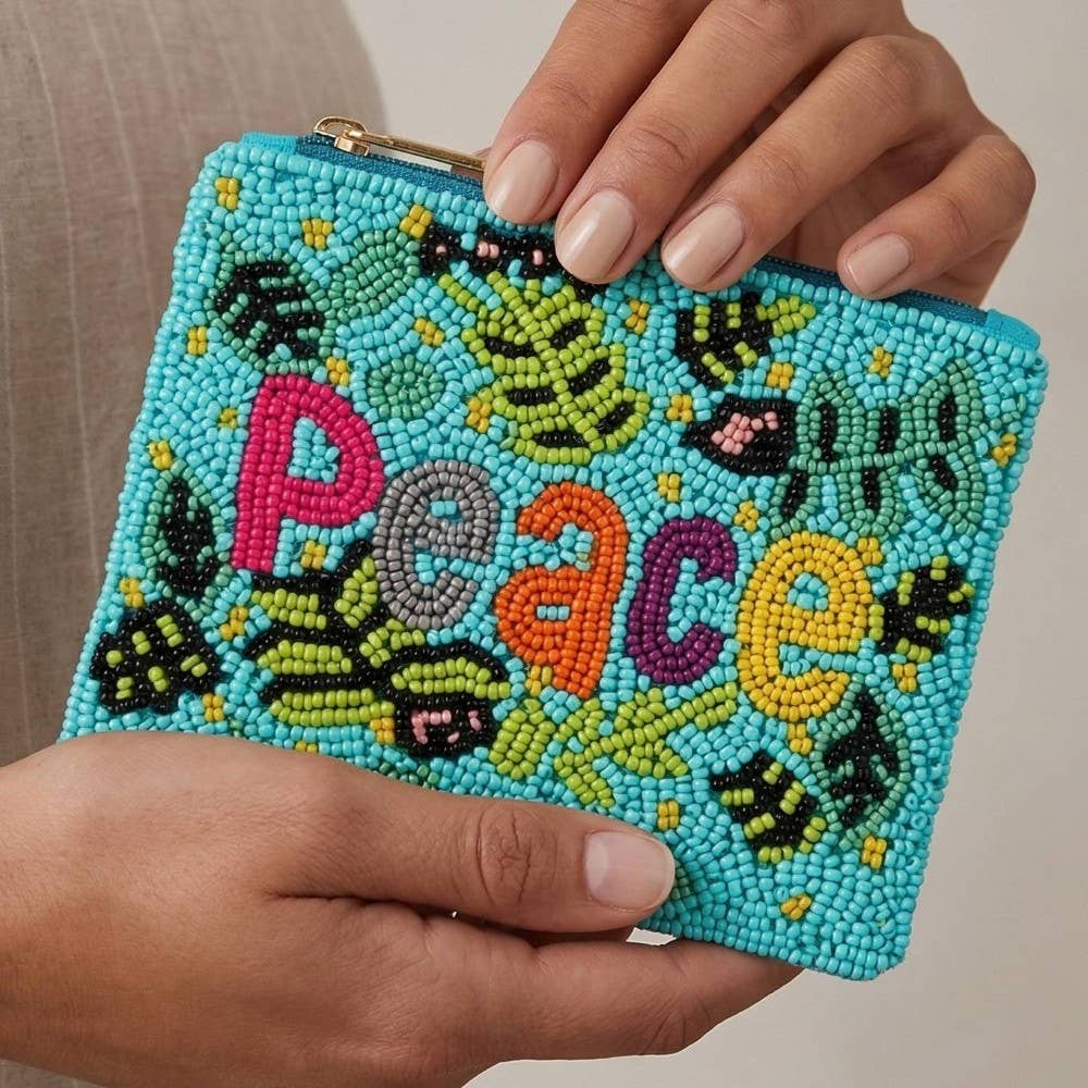 Peace Print Coin Purse