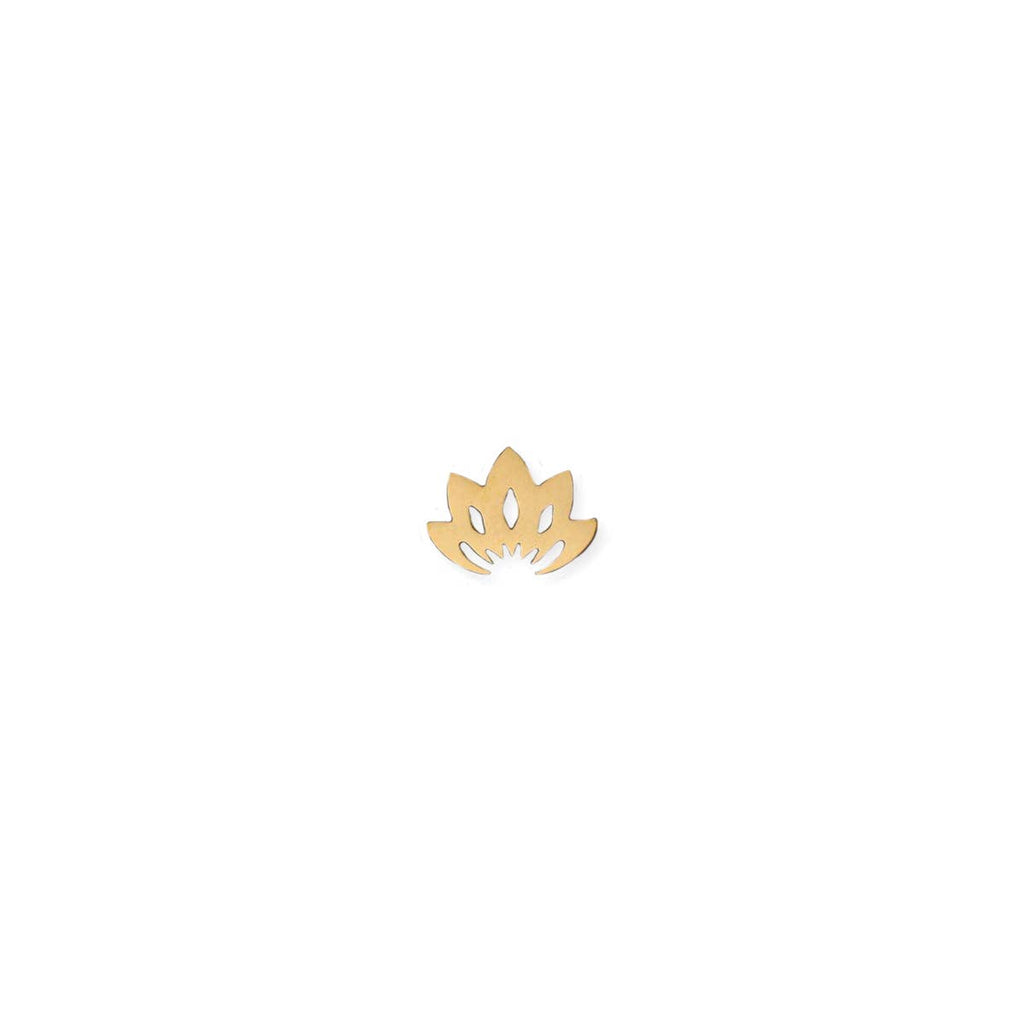 Water Lilies Fine Art Gold Post Earrings