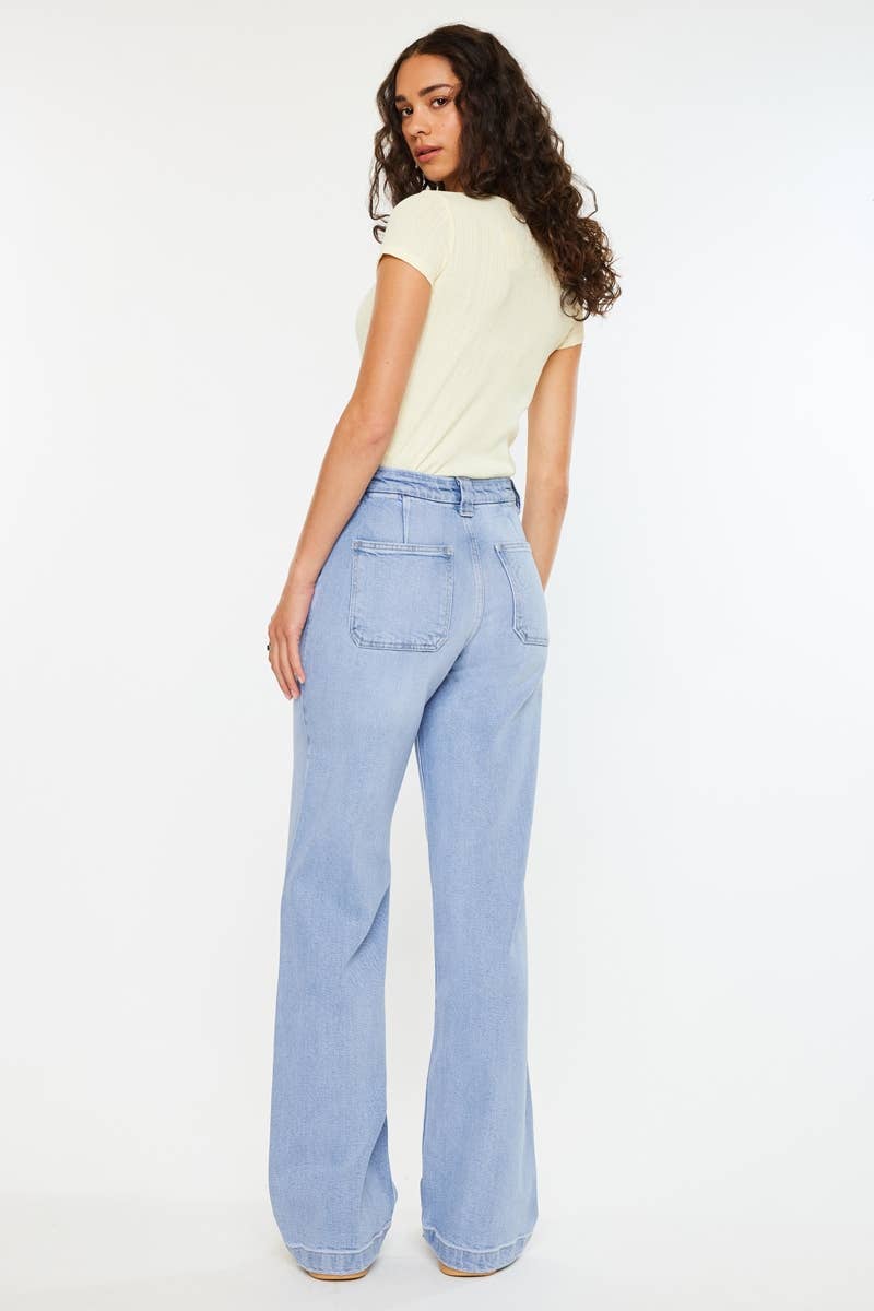 Kan Can- OPEN PACK HIGH RISE WIDE LEG JEANS