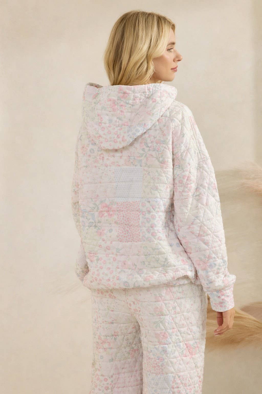 Floral textured oversized Hoodie