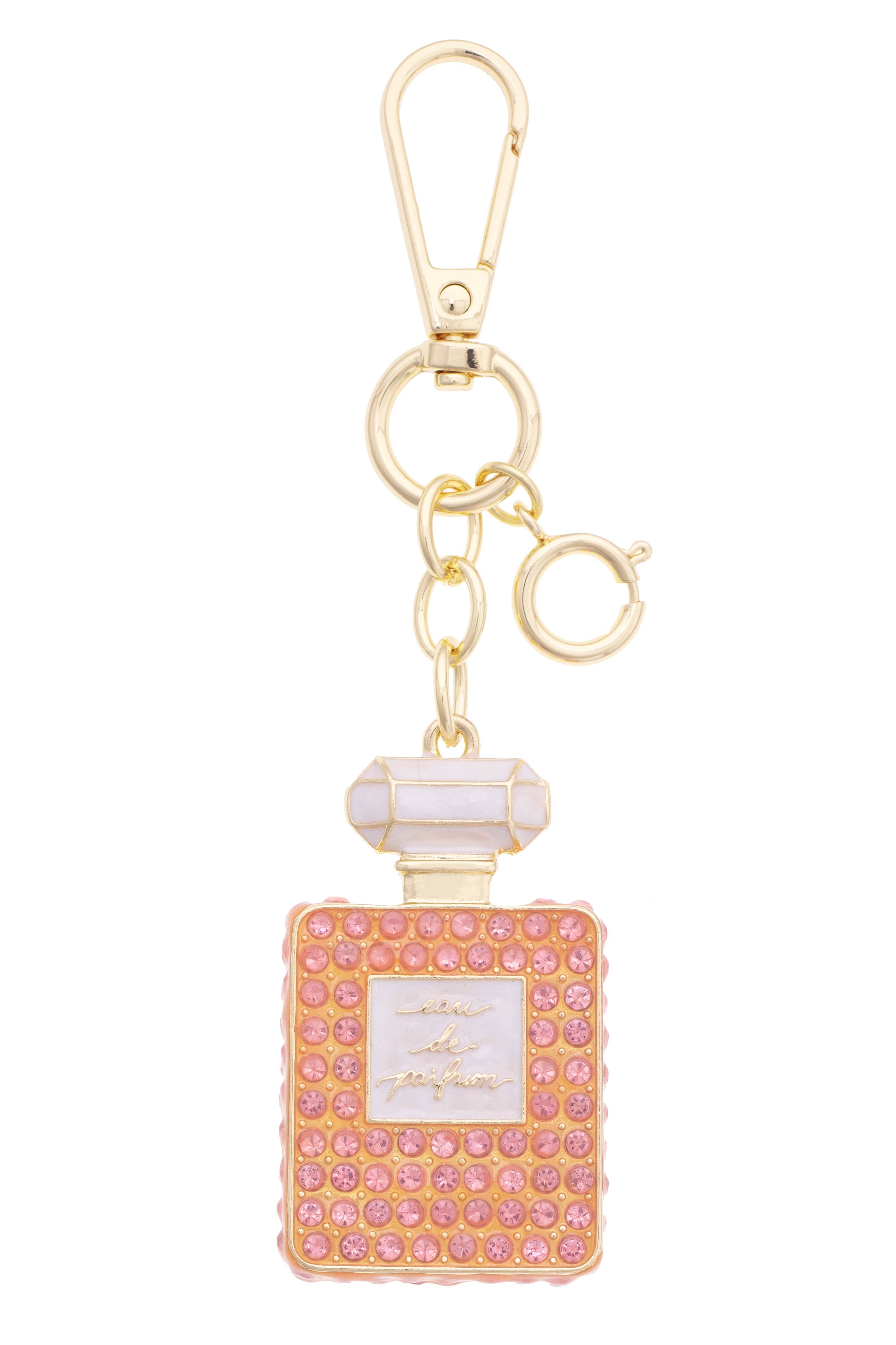 Coco Canvas Perfume Embellished Bag Charm